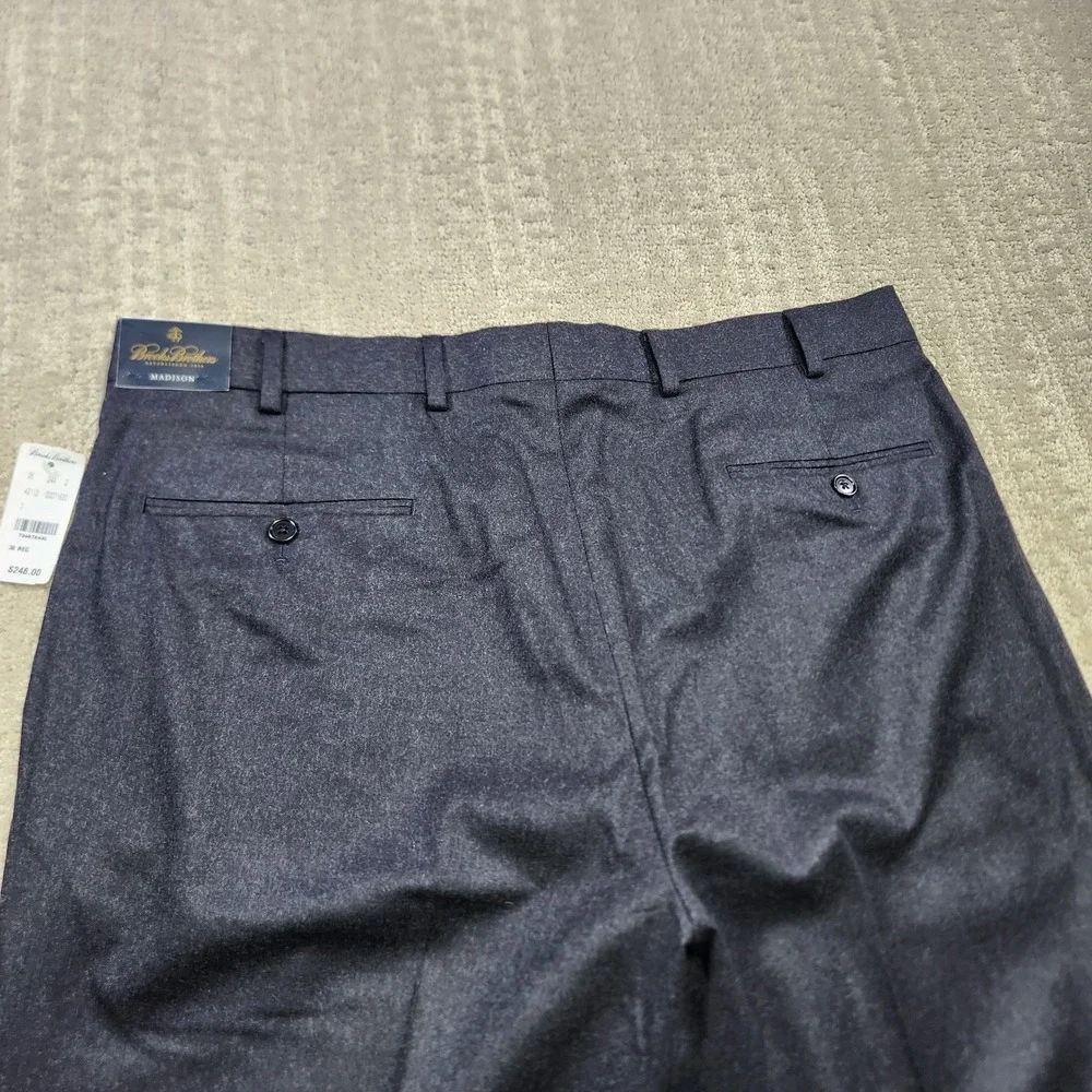 Brooks Brother Pants Men 37x36 READ Madison Wool Pleated High Rise Trouser NEW